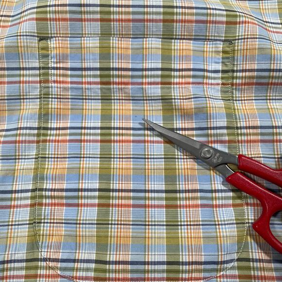 Gitman Bros Shirt Large Plaid Short Sleeve Button Down Casual USA Made Cotton - Picture 6 of 8